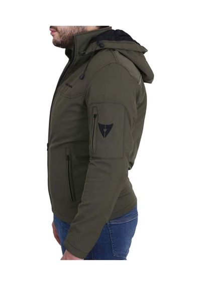 Venom Jaws Soft Shell Erkek Haki-yeşil Motosiklet Montu Tam Koruma