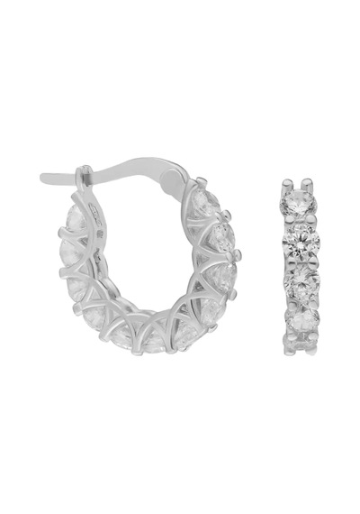 Zirkon Halka Küpe 717034 Silver Gümüş