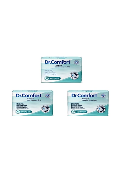 Dr.Comfort 60 x 90 CM Yatak Koruyucu Örtü 30'lu x 3 90 Adet