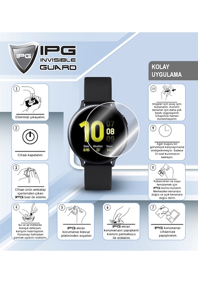 Huawei Watch Gt 6 46mm İle Uyumlu Ipg Hydrogel Ekran Koruyucu 2 Adet