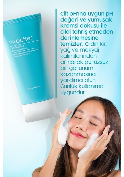 Vvbetter Cleansing Foam 5.5 Soothing Yüz Temizleme Jeli 120 ML