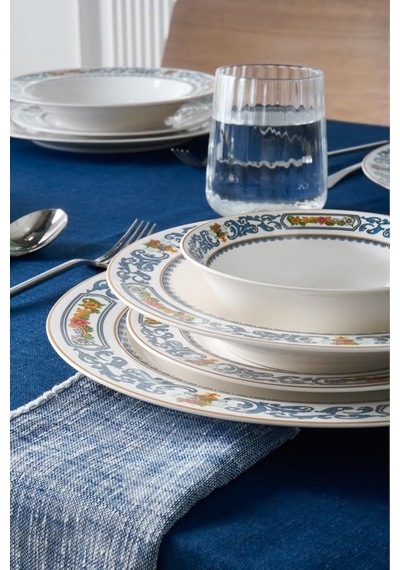 Forever Bone Vase 24 Parça 6 Kişilik Yemek Takımı Çok Renkli