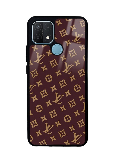 Oppo A15 Red Lv Tasarımlı Glossy Telefon Kılıfı Kırmızı