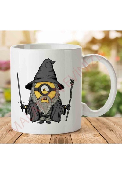 Gandalf Minion Lord Of The Rings Iki Tarafı Baskılı Kupa Bardak Çok Renkli