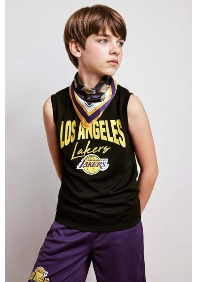 Defacto Nba Los Angeles Lakers Bisiklet Yaka Atlet Erkek Çocuk H2955a826hsbk81 Siyah-bk81