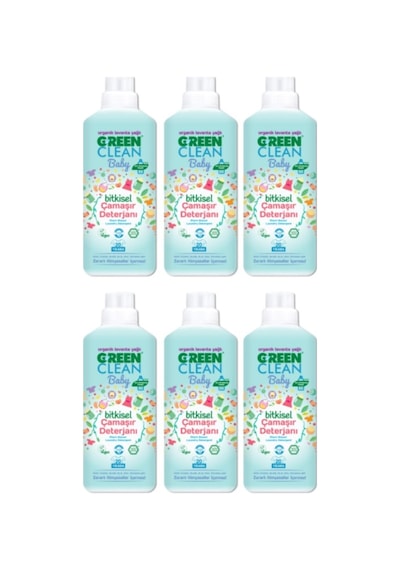 U Green Clean Baby Organik Lavanta Yağlı Bitkisel Çamaşır Deterjanı 6 x 1 L