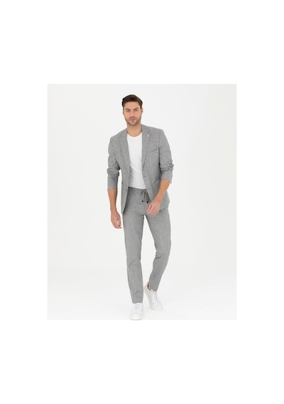 Pierre Cardin Gri Ex. Slim Fit Keten Karışımlı Kumaş Pantolon 50284934-vr024 Gri - Vr024
