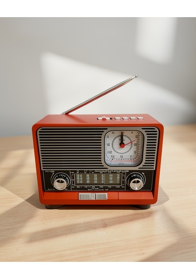 Usb Girişli Bluetooth Bağlantılı Nostaljik Görünümlü Radyo