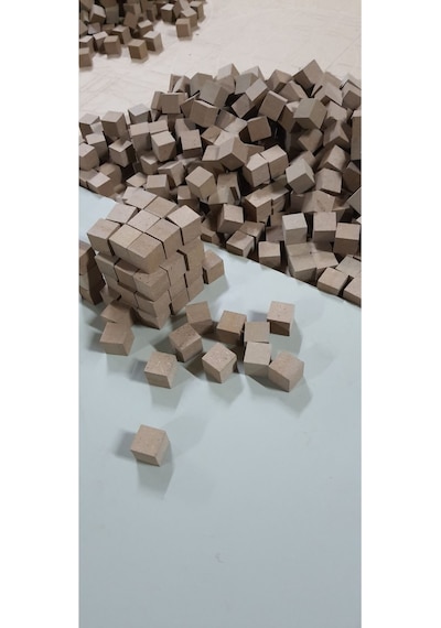 3x3x3 Cm 32 Adet Mdf Küp Bloklar