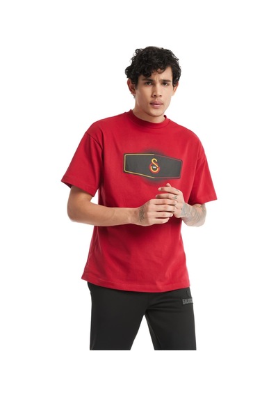 Galatasaray Lisanslı Gs Logo Kırmızı Erkek T-shirt KIrmızı