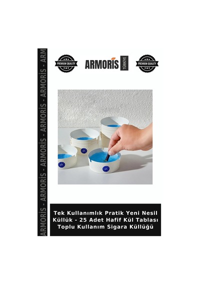 Tek Kullanımlık Pratik Yeni Nesil Küllük - 25 Adet Hafif Kül Tablası Toplu Kullanım Sigara Küllüğü
