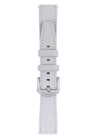 Fro Lw38-43 20 Mm Hakiki Deri Düz Krem Kordon Silver Toka