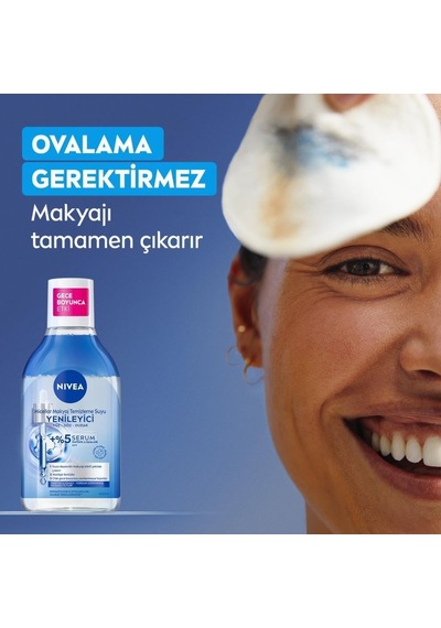 Nıvea Micellar Yenileyici Makyaj Temizleme Suyu 400 Ml,suya Dayanıklı Makyajı Çıkarır,ovalaa Gerektirmez, Serum İ