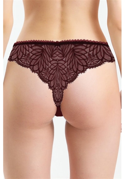 Magic Form 385 Kadın Dantelli Külot-bordo Bordo