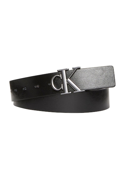 Calvin Klein Monogram Plaque Buckle 35mm Adj Siyah Erkek Kemer-8690 Siyah