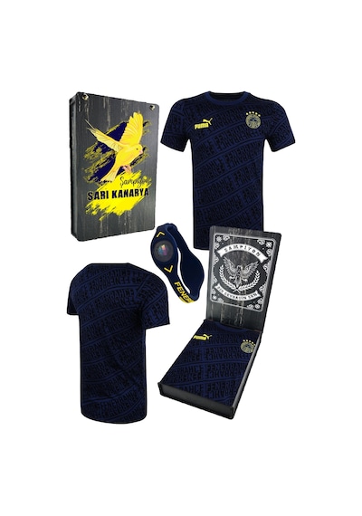 Fenerium Puma Fenerbahçe Pattern Laci Tshırt Uv Ahşap Kutu Lacivert