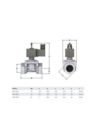 Eska 1 Doğalgaz Selenoid Vana 220 Volt Na