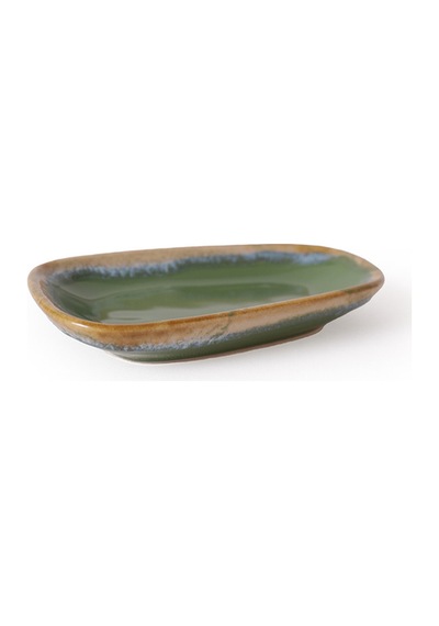 Keramika Shizen Yeşil Tetra Kayık Tabak 15 Cm 4 Adet Q42