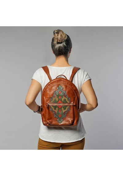 Gön Handmade Deri Sırt Çantası ( Lav )