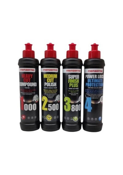 Menzerna 1000- 2500- 3800 Powerlock Kalın Pasta Boya Koruma Seti 250 Ml