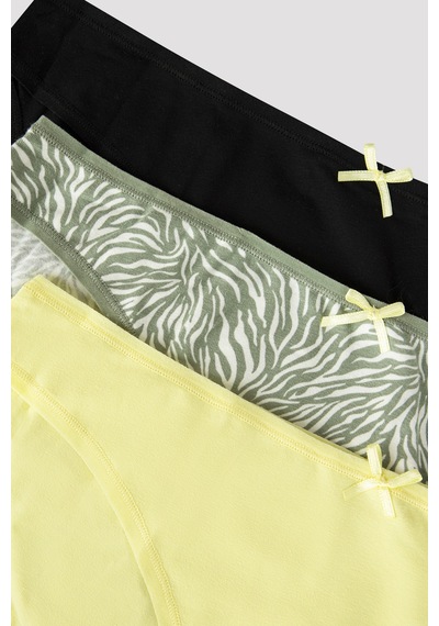 Zebra 3lü Slip Külot Çok Renkli