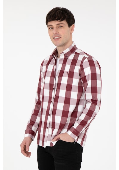 U.s. Polo Assn. Erkek Bordo Gömlek Desenli 50296595-vr014 Bordo