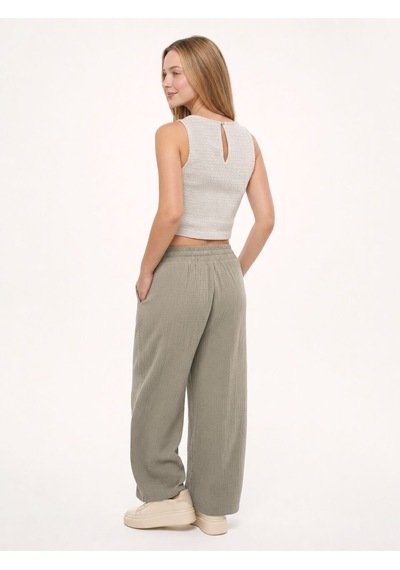 LOFT Crop Kadın Bluz K.kol Lf2042944 Q1.v1 Ekru