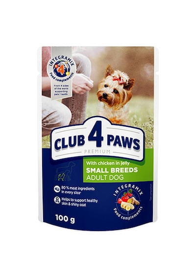 Club4paws Tavuklu Jöleli Pouch Yetişkin Konserve Köpek Maması 6 x 100 G