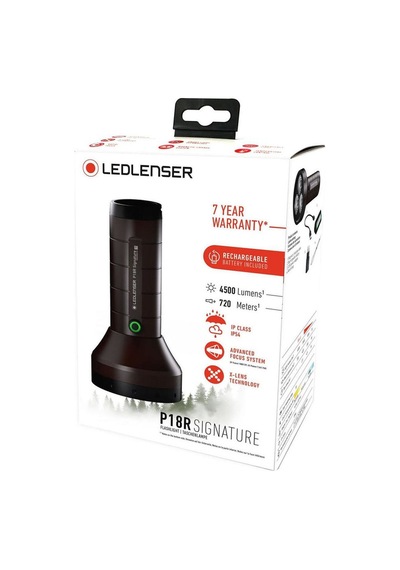 Ledlenser Signature Şarj Edilebilir El Feneri Unisex Siyah Fener - Siyah Gri - Turuncu
