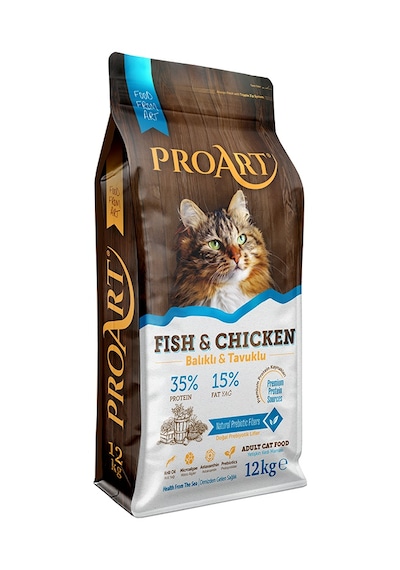 Proart Balıklı ve Tavuklu Yetişkin Kedi Maması 12 KG