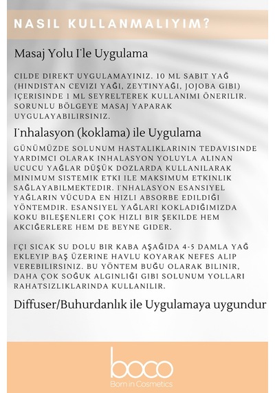 Boco Born In Cosmetics Bergamot + Portakal Saf Aromaterapi Uçucu Yağı 2 x 10 ML