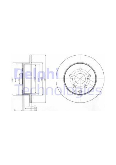 DELPHI BG4115 FREN DİSKİ ARKA RAV4 06-15 DÜZ 281mm