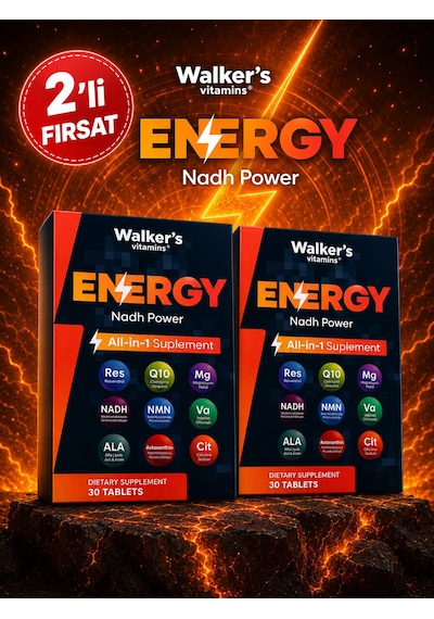 Energy Nadh Power 30 Tablet 2li Paket Nadh, Nmn, Q10 & Magnezyum
