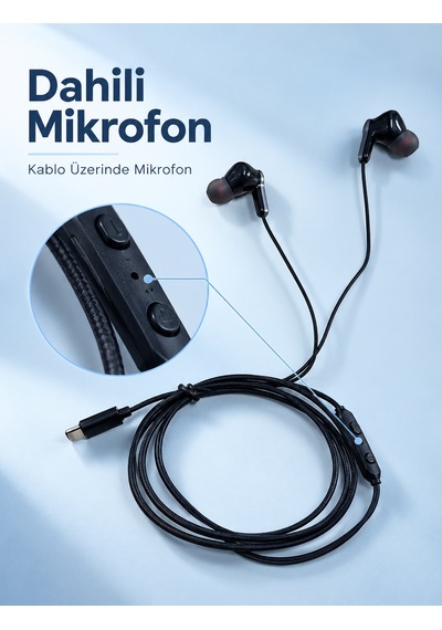 Type C Kablolu Kulak İçi Kulaklık Mikrofonlu Ve Kumandalı Diğer