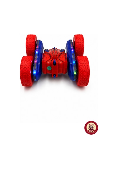Oyuncak Led Işıklı 360 Akrobat Uzaktan Kumandalı Araba Şarjlı 4x4 Off Road Dublör Oyuncak Araba Kırmızı