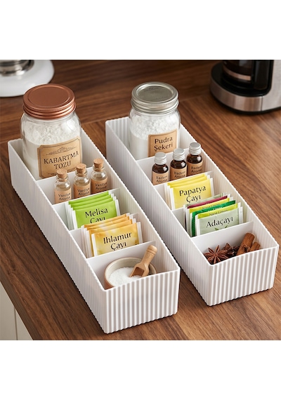 Porsima Org-16-1 Çekmece Içi 2li Düzenleyici Organizer Set Beyaz