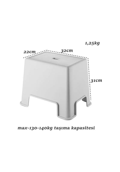 Çelik Ayna Lüx Banyo Taburesi Çok Amaçlı Tabure Açık Gri- 480