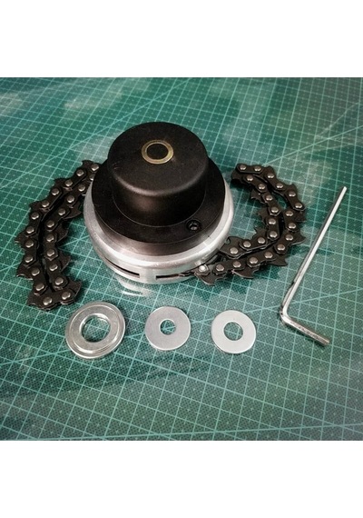Motorlu Tırpan Universal Metal Başlık Zincirli Tırpan Aparatı Başlığı Ot Canavar Başlık