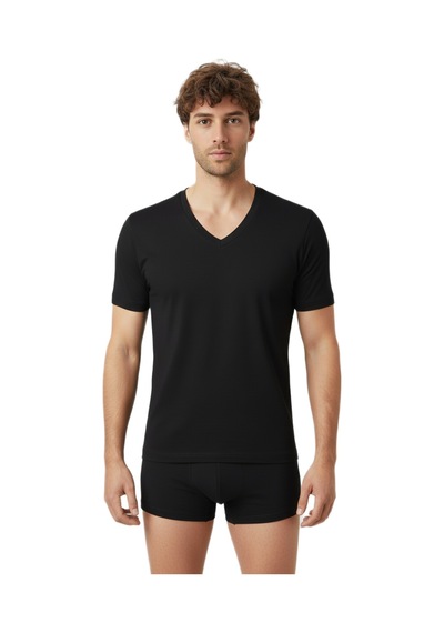 Blackspade Erkek V-yaka T-shirt Aura 9508 Siyah