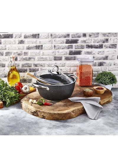 Kahramanlar Granit Derin Tencere 24 Cm