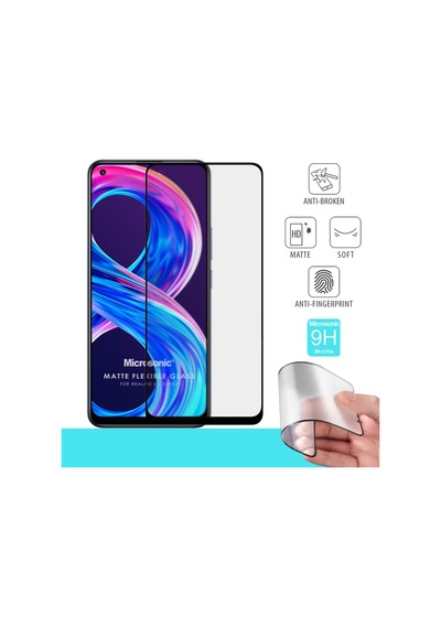 Microsonic Realme 8 Pro Seramik Matte Flexible Ekran Koruyucu Siyah