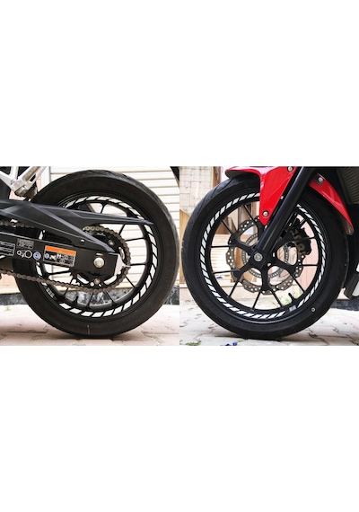 Tam Tur Reflektif Beyaz (Gri) Supersport İç Jant Şeridi Sticker Çınar Extreme