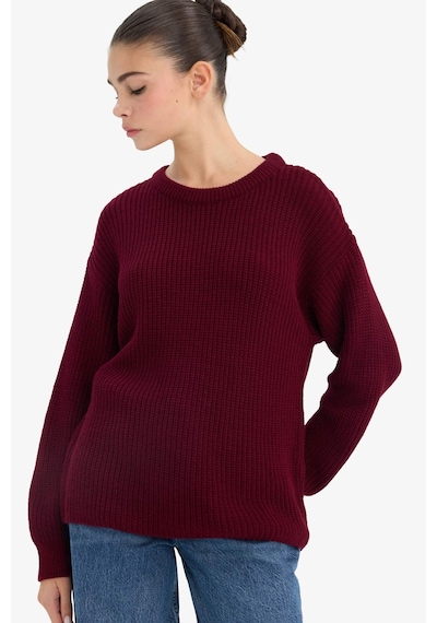 Defacto Regular Fit Bisiklet Yaka Selanik Kumaş Triko Kazak H6905az25wnbr196 Bordo-br196 Defacto Regular Fit Bisiklet Yaka Selanik Kumaş Triko Kazak H6905az25wnbr196 Bordo-br196