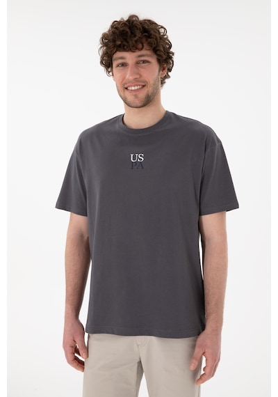 U.S. Polo Assn. Erkek Comfort Fit Bisiklet Yaka Antrasit Tişört 50306450-VR006
