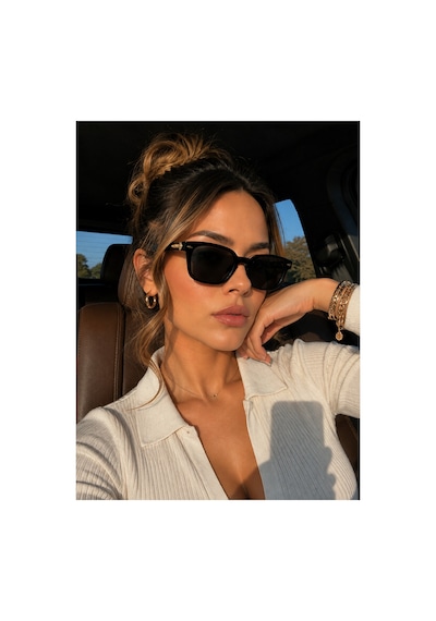 Siyah Camlı Siyah Çerçeveli Unisex Güneş Gözlüğü Ae981c1 Siyah