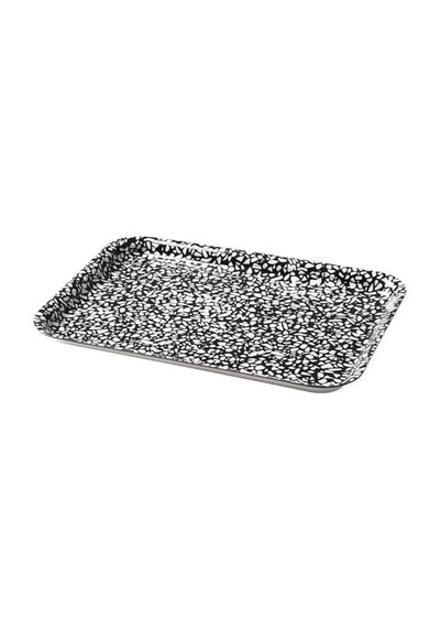 Sunumluk Mini Tepsi 20x28 Cm Siyah-beyaz Melamin Laminat Çok Renkli