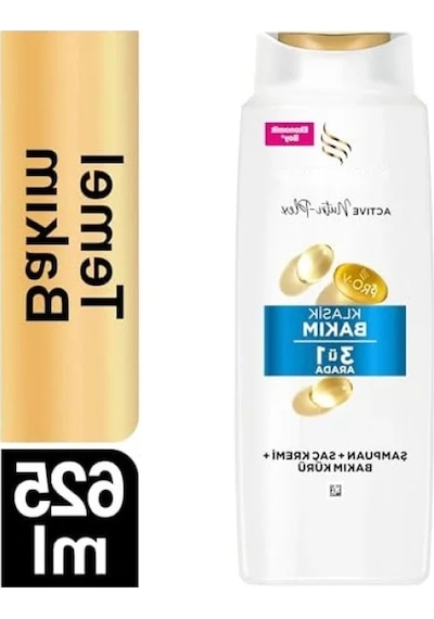 3'ü 1 Arada Şampuan - Temel Bakım, 625 Ml Beyaz