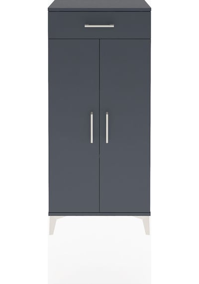 Arges Dolap 2 Raflı Tek Çekmeceli 2 Kapaklı 60x30x134 Antrasi... Antrasit