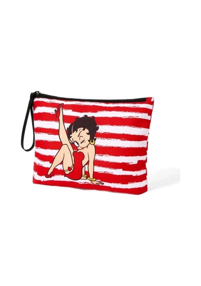 Betty Boop Desenli Makyaj Organizer Çantası
