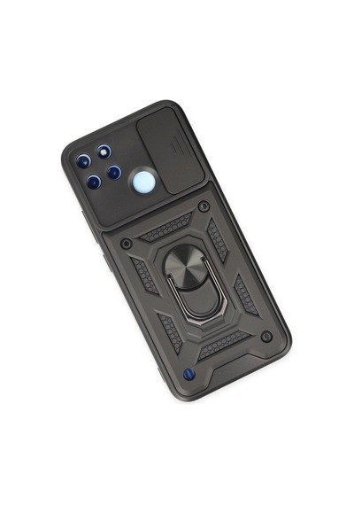 Realme C25y Kılıf Pars Lens Yüzüklü Silikon Siyah